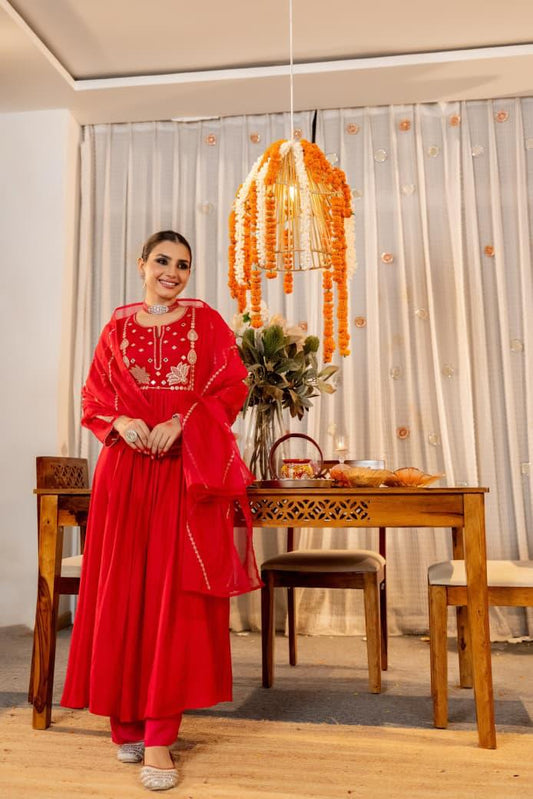 Elegant Russian Silk Suit