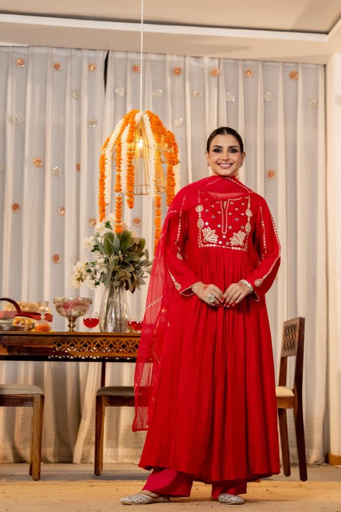 Elegant Russian Silk Suit