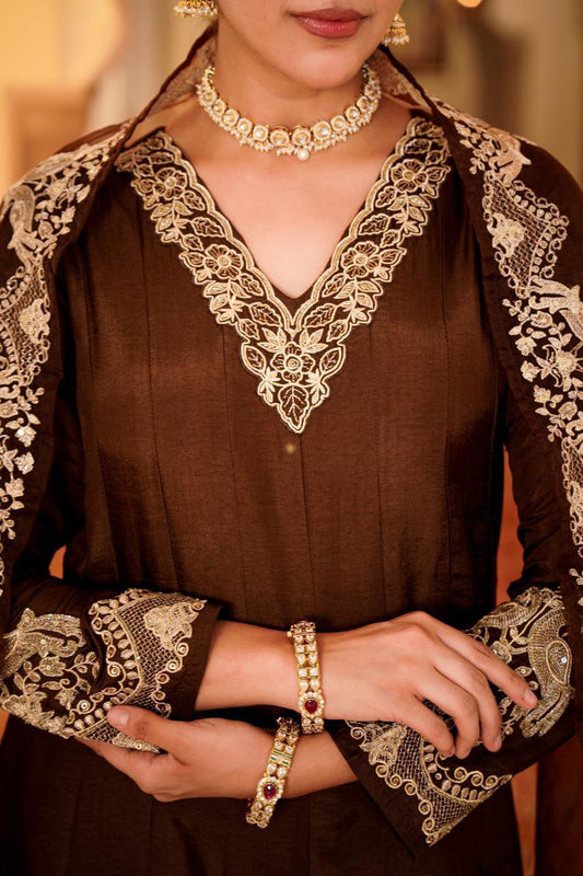 Graceful Santoor Silk Suit