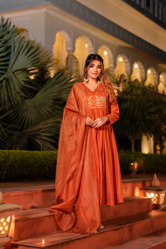 elegance with our pure Mal Chanderi suit