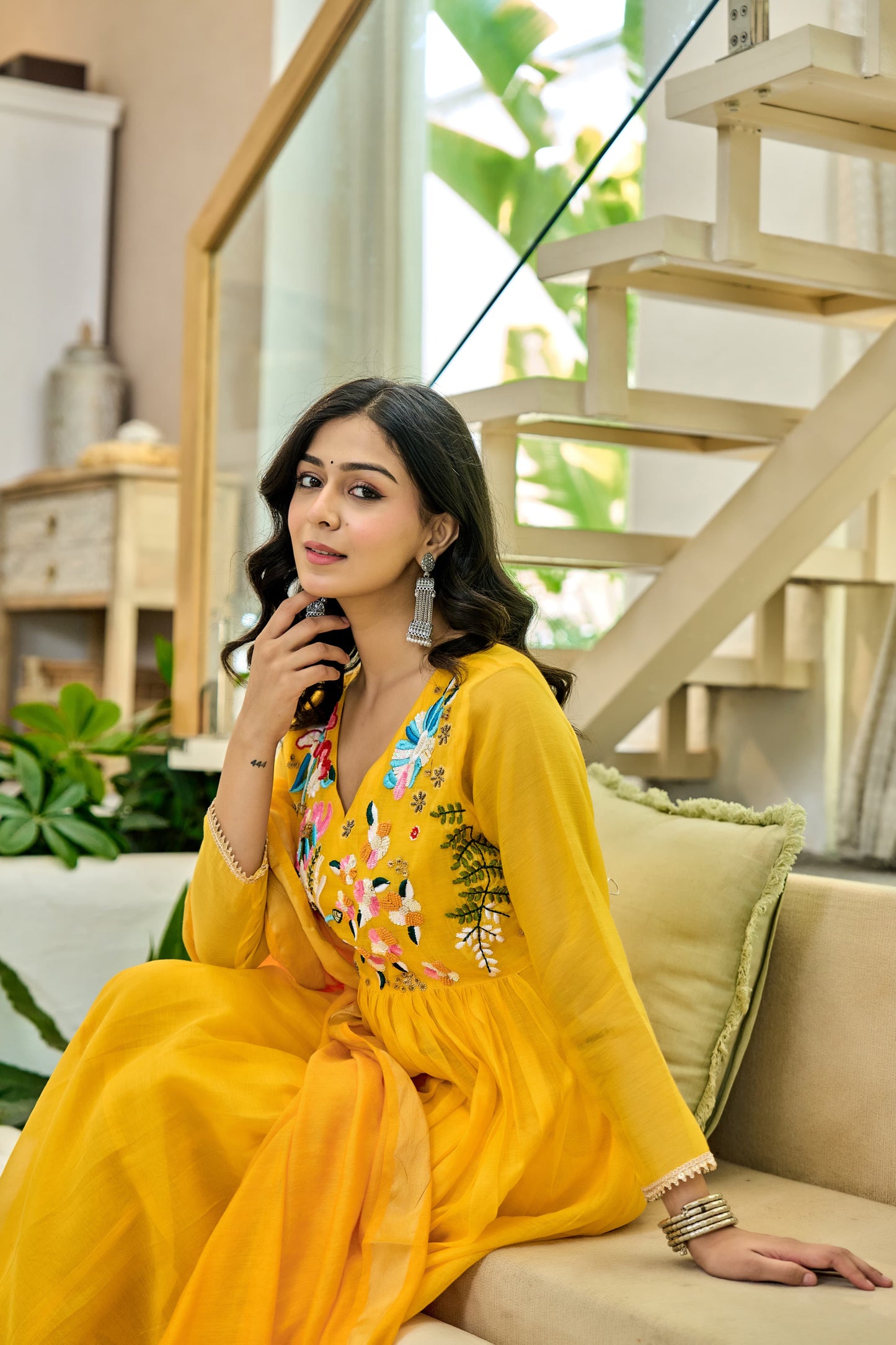 Premium Mal Chanderi 3-piece Suit