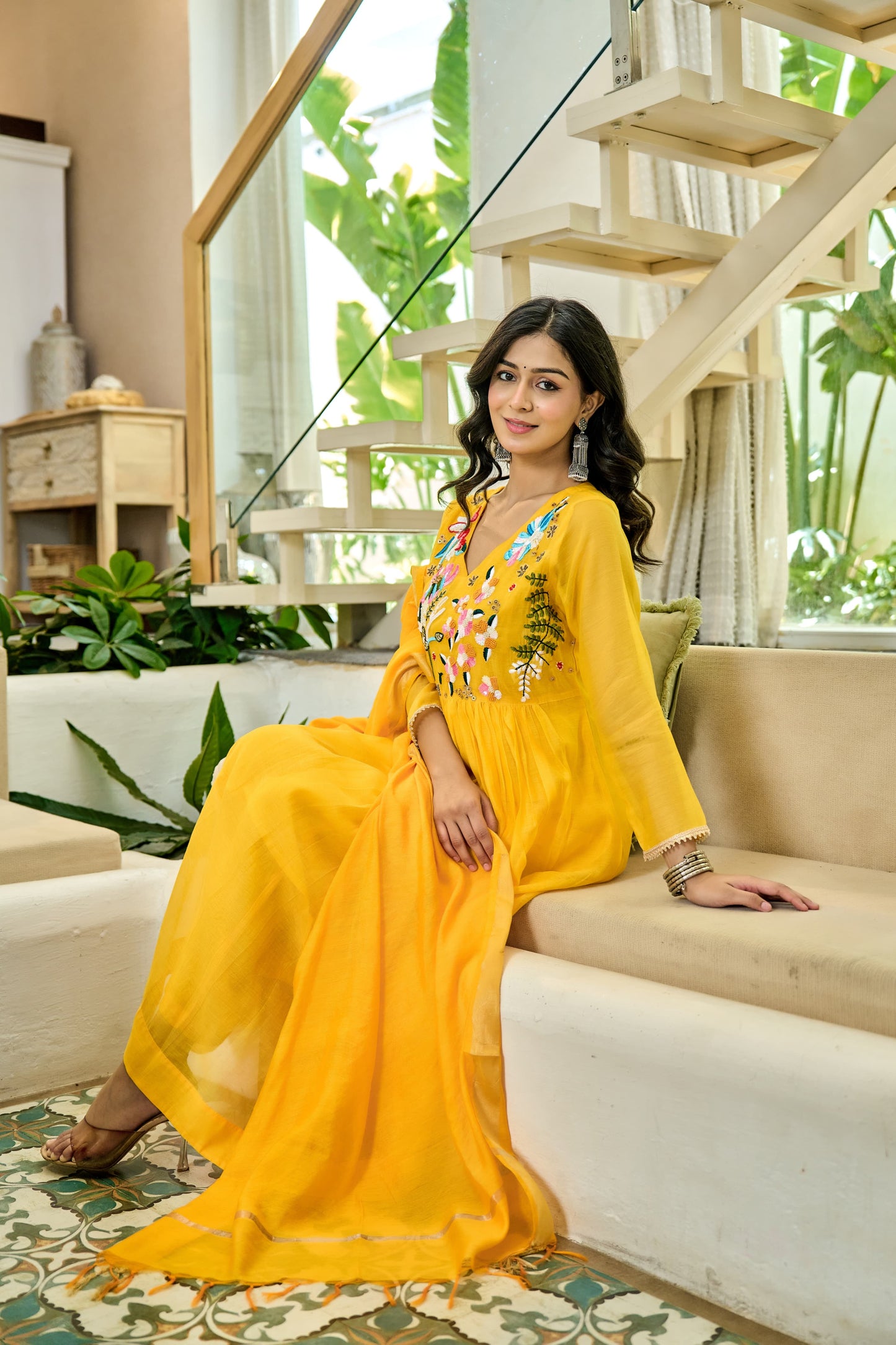 Premium Mal Chanderi 3-piece Suit