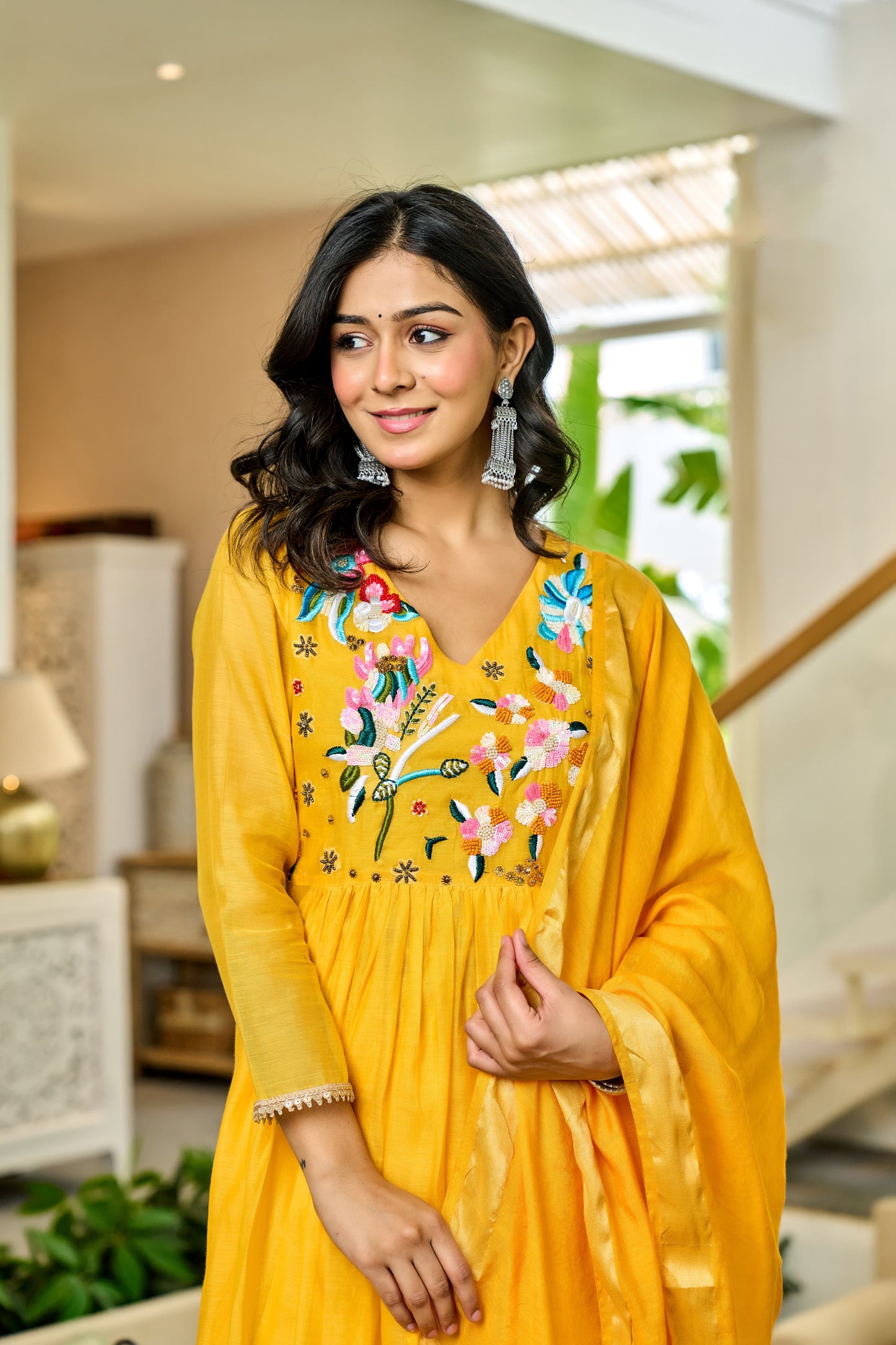 Premium Mal Chanderi 3-piece Suit